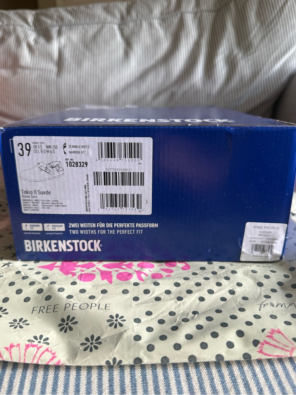 Free People Birkenstock Tokio Suede Stone Coin - Picture 2 of 6